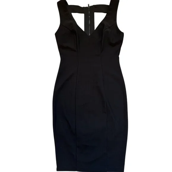Little Black Dress: Cutout Back, Bodycon – Sleek & Sultry, Size 4 - Picture 2 of 5